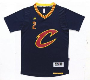 Maillot De Basket Cleveland Cavaliers Kyrie Irving 2 New Manches Courtes Bleu Fonce